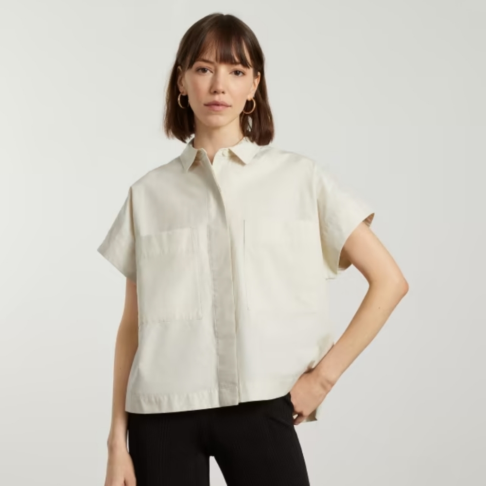 Everlane XS short-sleeve button-down box shirt